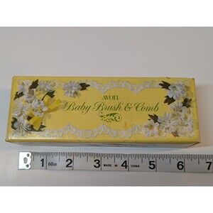 New Avon Vintage Yellow Baby Brush & Comb